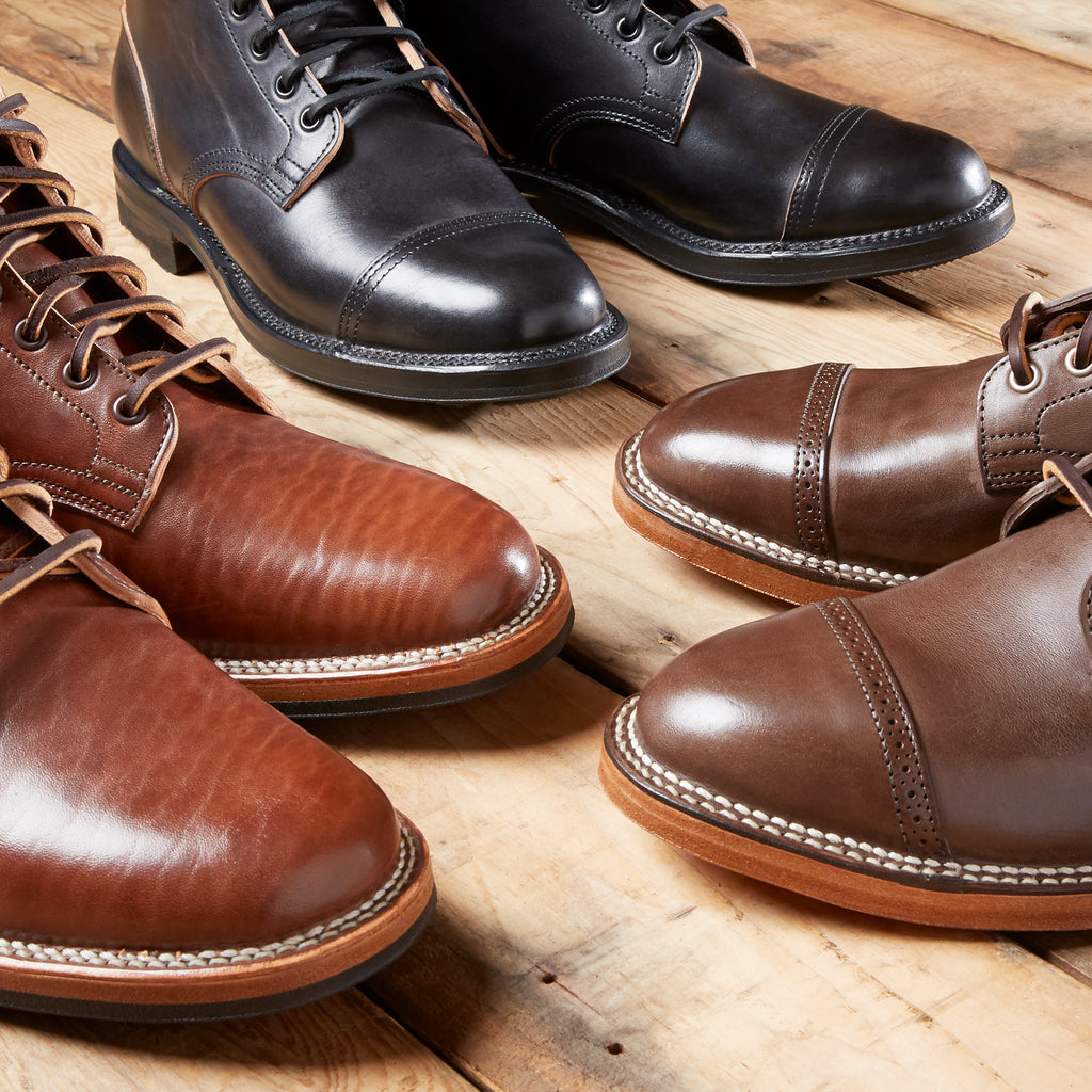 Brown Shrunken Horsebutt Derby Shoes