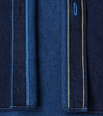 353-BLU - Work Shirt - 10oz Selvedge Indigo Denim Overdyed Blue