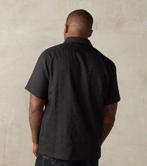 Iron Heart 286-BLK - Short Sleeved Mechanics Shirt - Japanese Ripstop Black