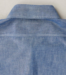 Iron Heart 285-IND - Short Sleeved Work Shirt - 5.5oz Selvedge Chambray Indigo