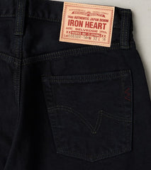 Iron Heart 888SBR-14OD - High Rise Tapered - 14oz Broken Twill Indigo Overdyed Black