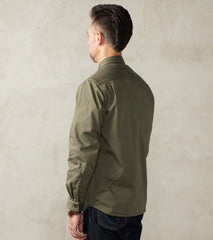 BWS-04 - Scout Overshirt - 9.5oz Olive Green Military Sateen