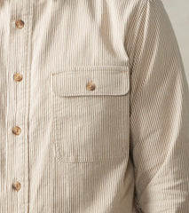 Benzak - BWS-01 - Work Shirt - 6.5oz Brown & White Stripe Cord