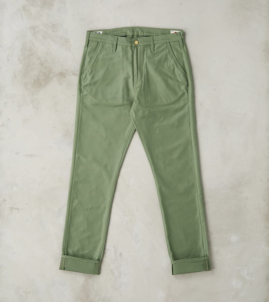 BC-01 Tapered Chino - 10oz Army Green Military Twill