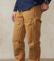 Iron Heart x Division Road 602DR-MOC Tradesman - Classic Tapered Double Front - 13oz Military Serge Twill Mocha