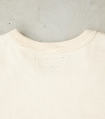 1501-CRM - Long Sleeved Crew Neck Sweater - 11oz Cotton Knit Cream