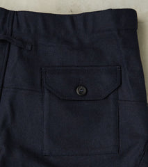 Swiss Army Cargo Trousers - Abraham Moon® Navy Merino Twill