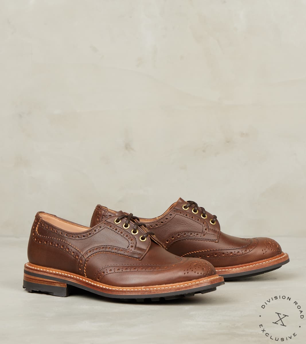 Bourton Brogue Derby 4497 Ridgeway Horween Carolina Brown Tumbled Cavalier