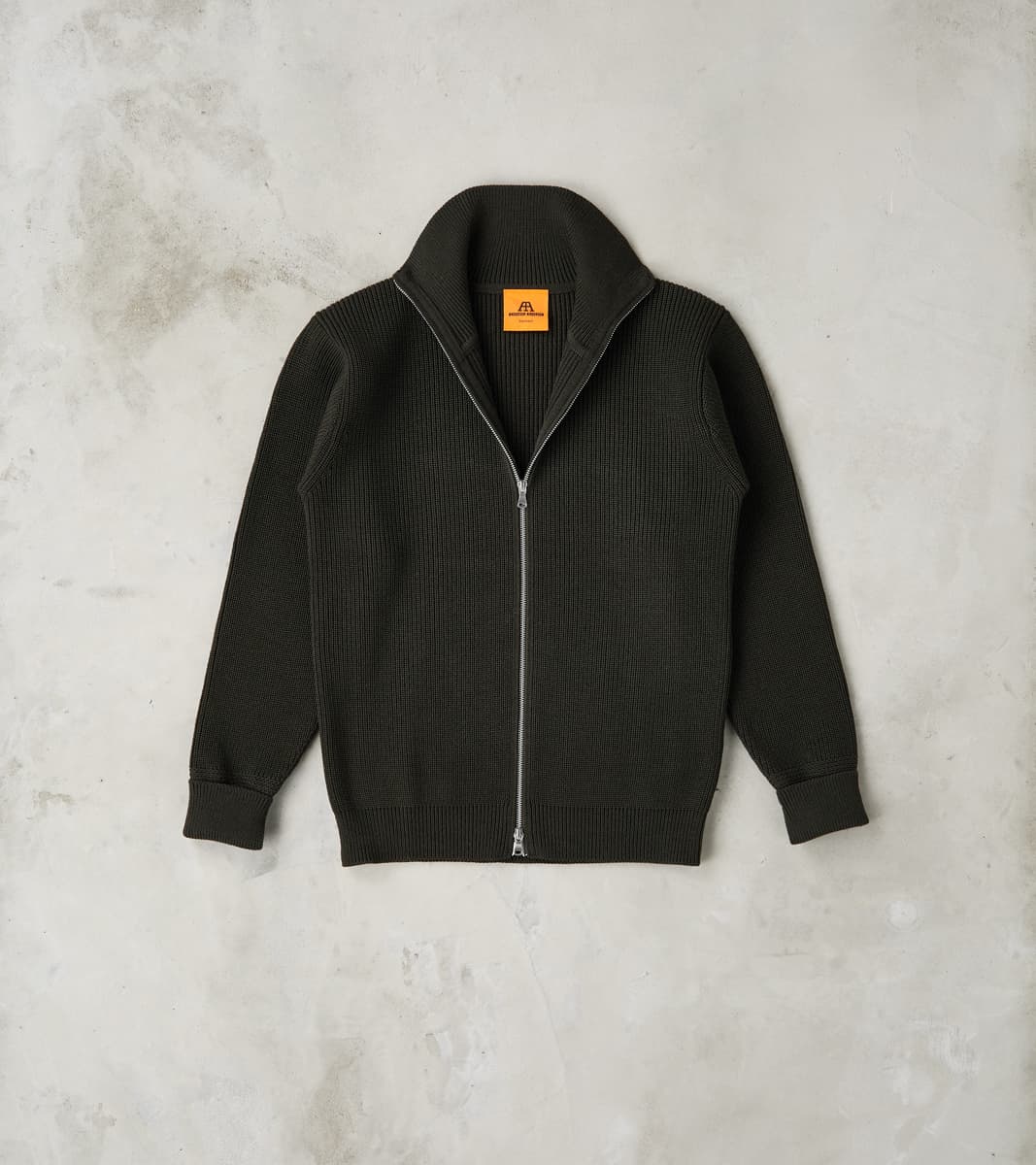 Andersen-Andersen Sailor Full Zip Sweater - Hunting Green