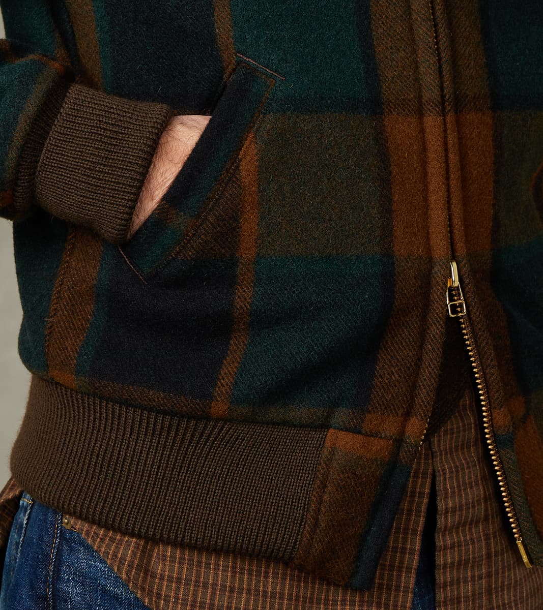 Weekender Jacket - Melton Wool Twill - Oregon Plaid