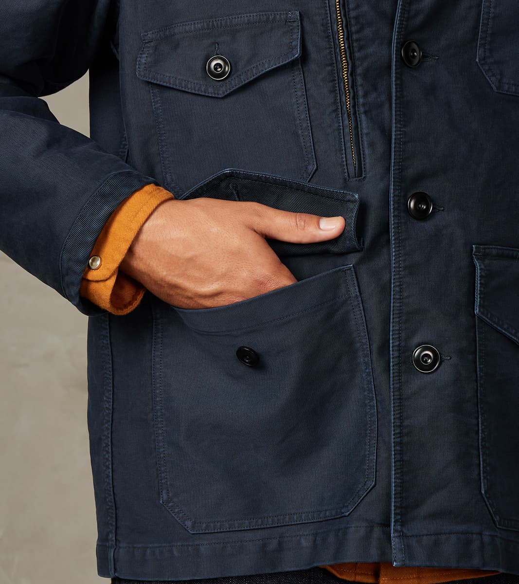 Stanton 2621 Military Utility Jacket - Navy Whipcord Twill