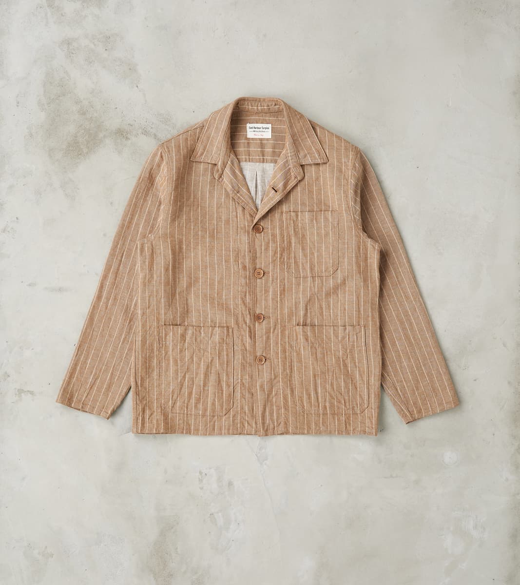 East Harbour Surplus Creek 2001 Work Jacket - Beige Cotton Linen