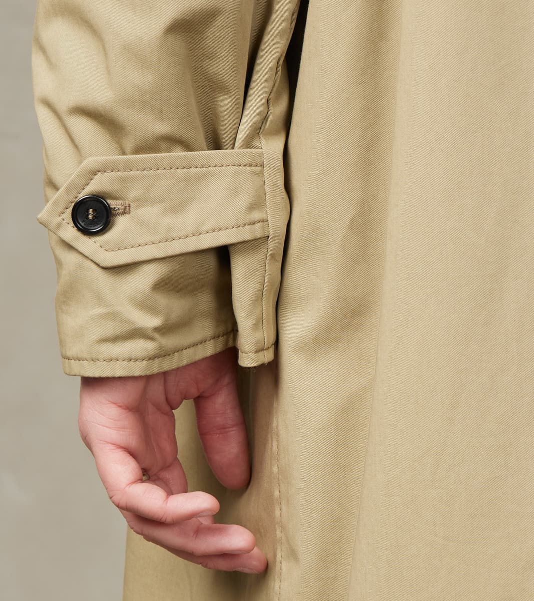 Stanford Reversible Coat - Chestnut Wool Herringbone Twill