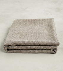 Stone Grey Hopsack Flannel Blanket