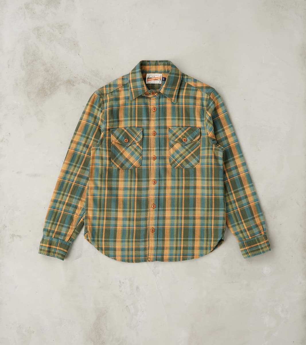 Freenote Cloth Wells - Japanese Flannel - Evergreen Plaid S Freenote Cloth Wells - Japanese Flannel - Evergreen Plaid S
