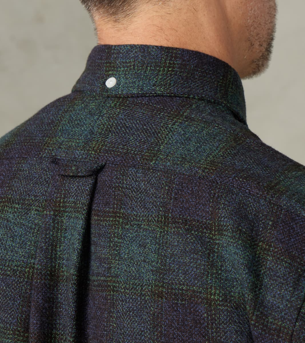 Japanese Cotton Tweed Check - Navy