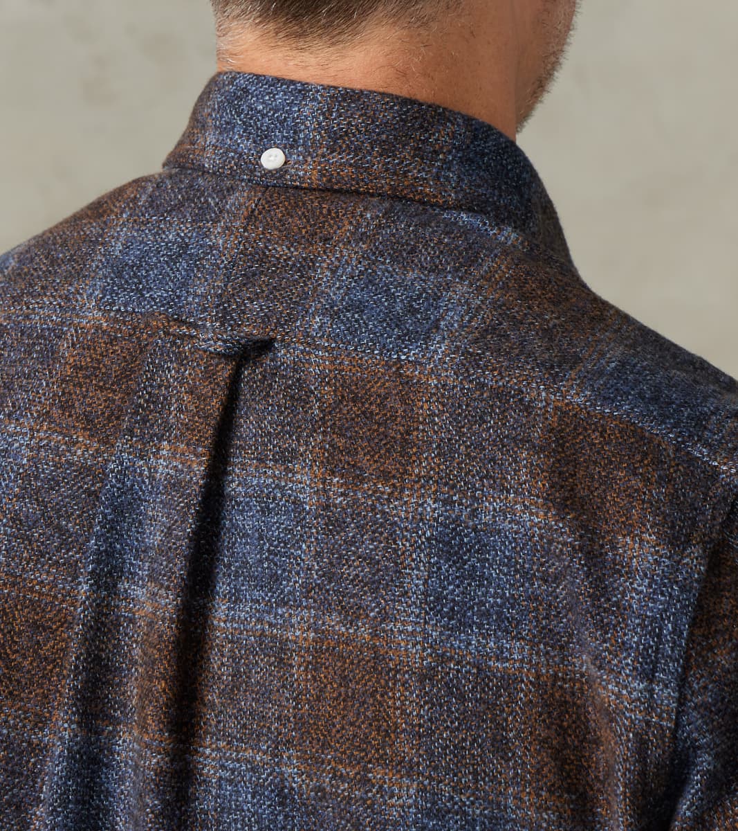 Japanese Cotton Tweed Check - Brown