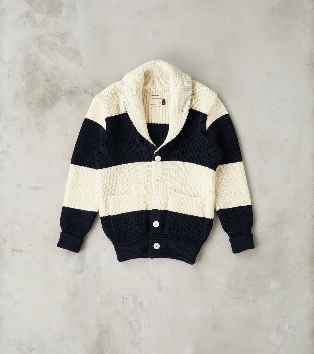 Heimat Textil Signals Eiger Cardigan - Ink & Seashell – Division