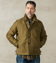 Iron Heart 40-GRN - A2 Deck Jacket - 11oz Olive Drab Green Whipcord