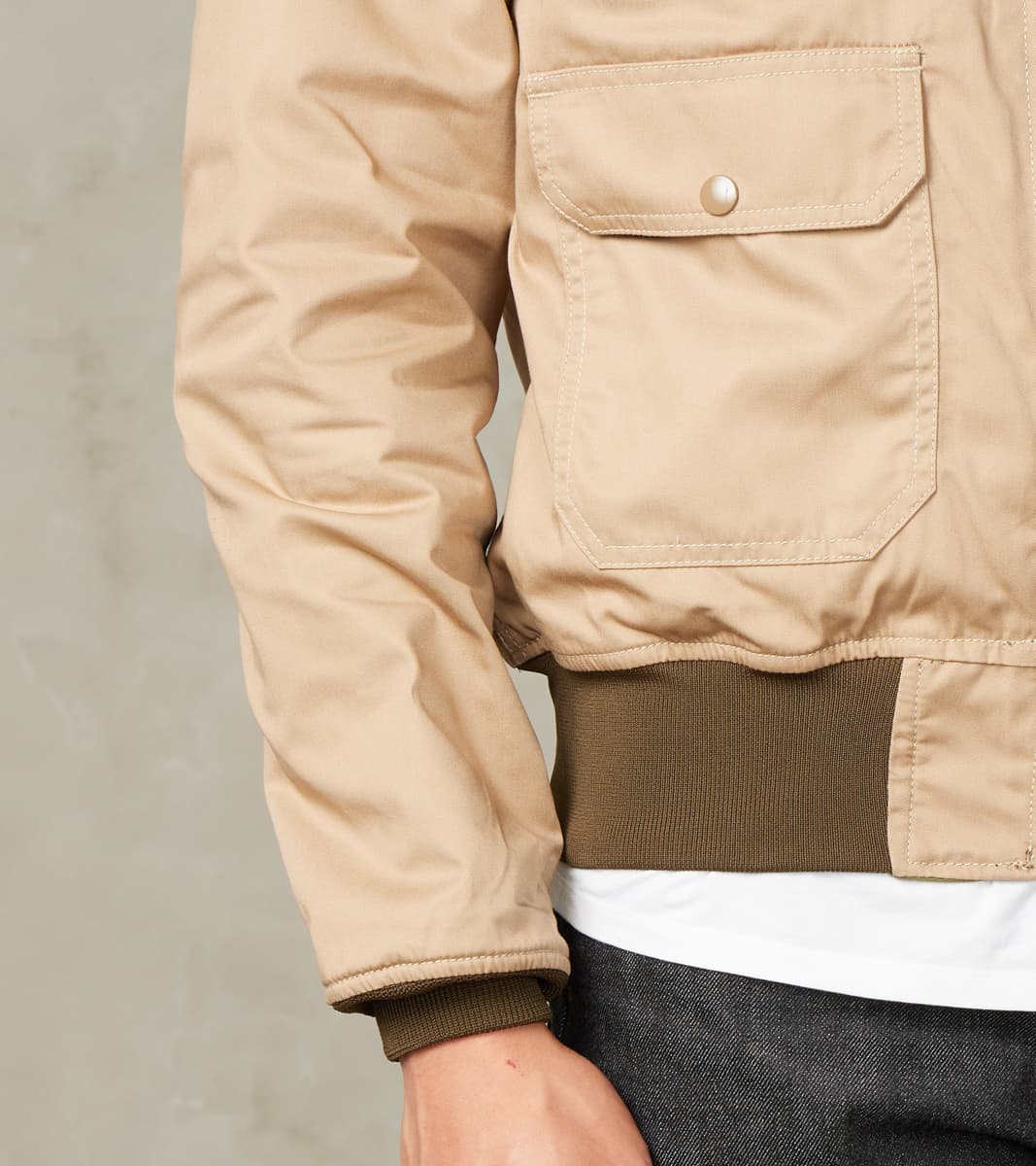 130-OLV - Reversible Tanker Jacket - Olive