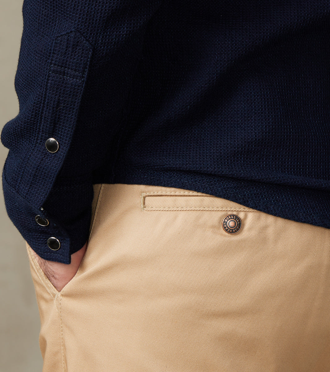 721-KHA - Slim Tapered - Mercerized Selvedge Khaki Chino