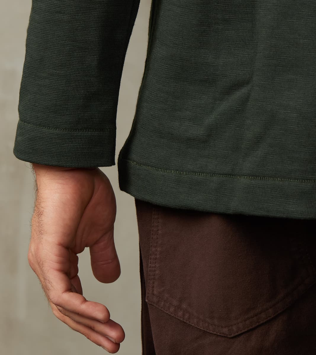 S218 Good Originals - 10.7oz Loopwheeled 2-Thread Heavyweight Longsleeve - 401 Forest