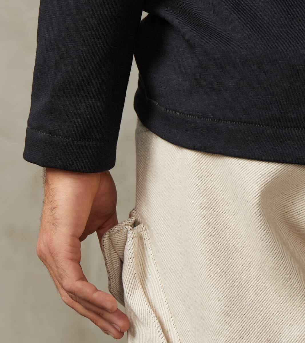 S218 Good Originals - 10.7oz Loopwheeled 2-Thread Heavyweight Longsleeve - 98 Charcoal