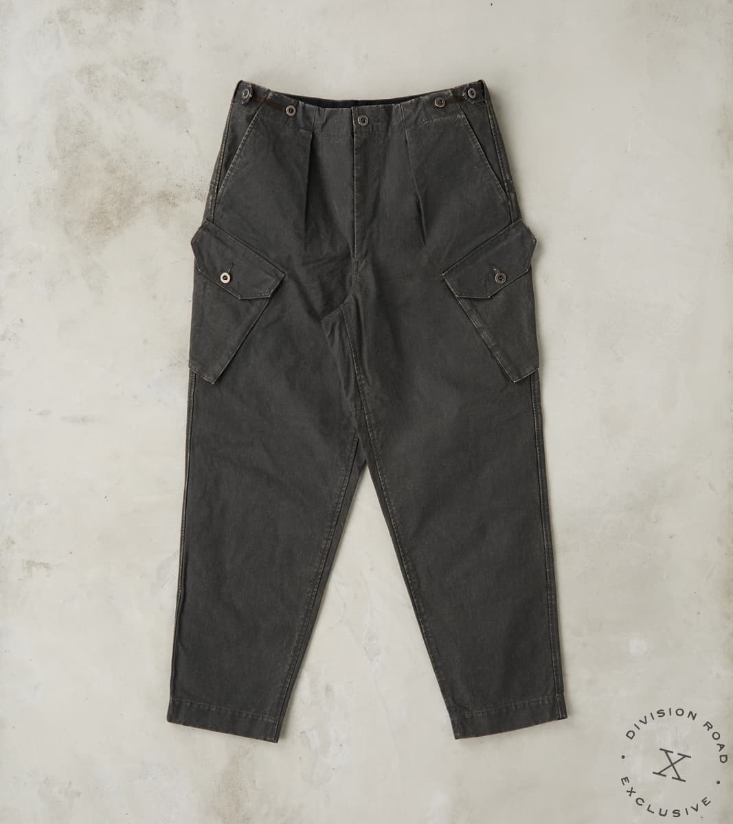MotivMfg X DR Swiss Army Cargo Trousers Black - Main Image
