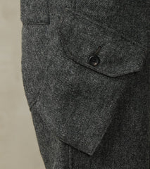 Swiss Army Cargo Trousers - Fox Brothers® Grey Flannel Tweed Twill