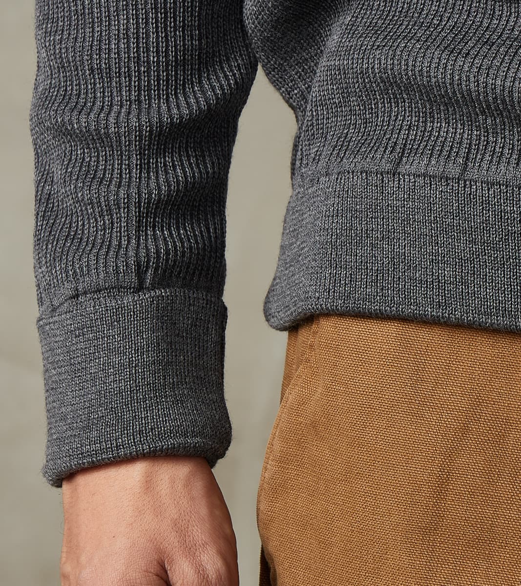 Stamina Half Placket Henley - Strata Grey