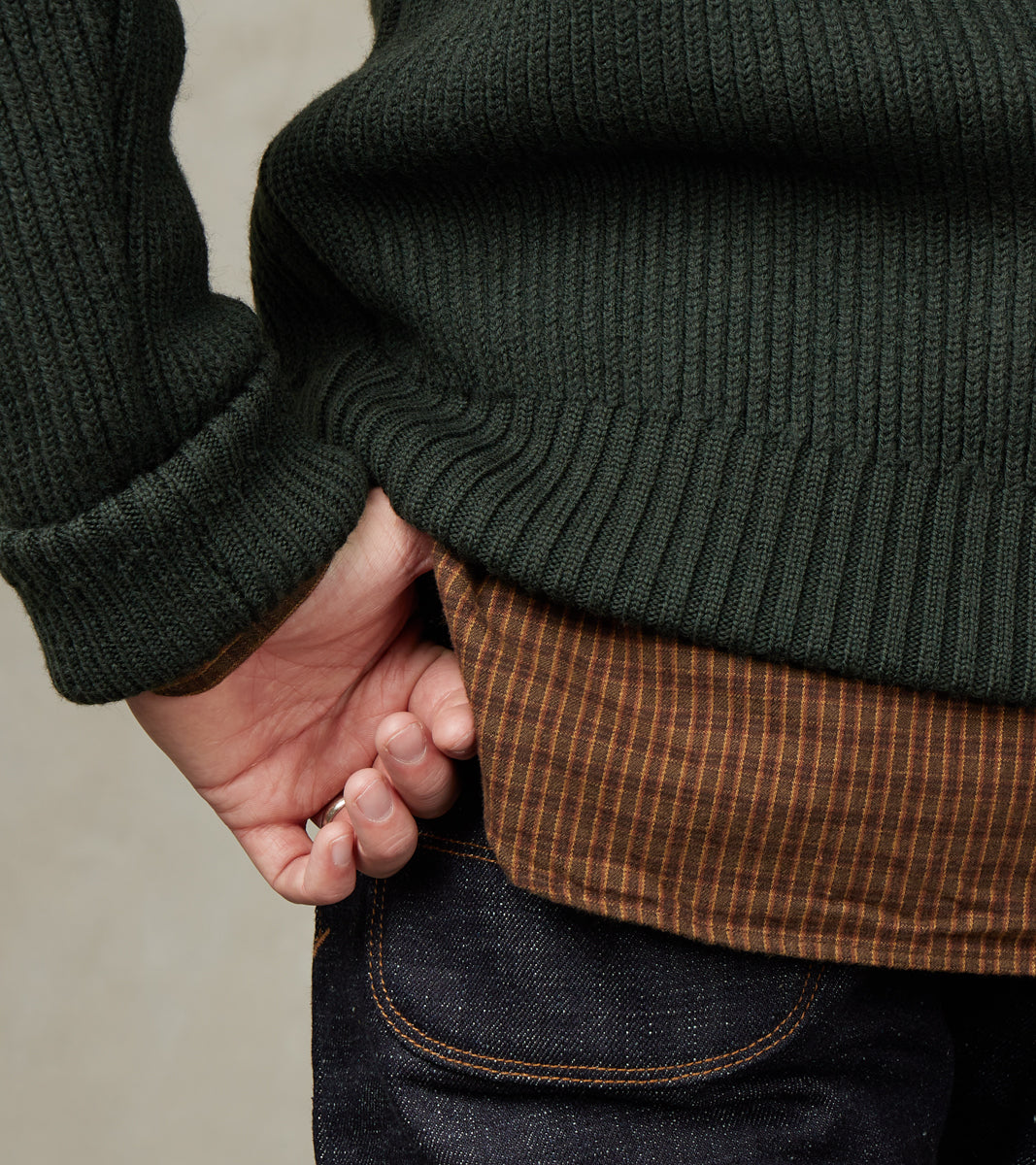 Felt Full Zip - Dark Forest Green