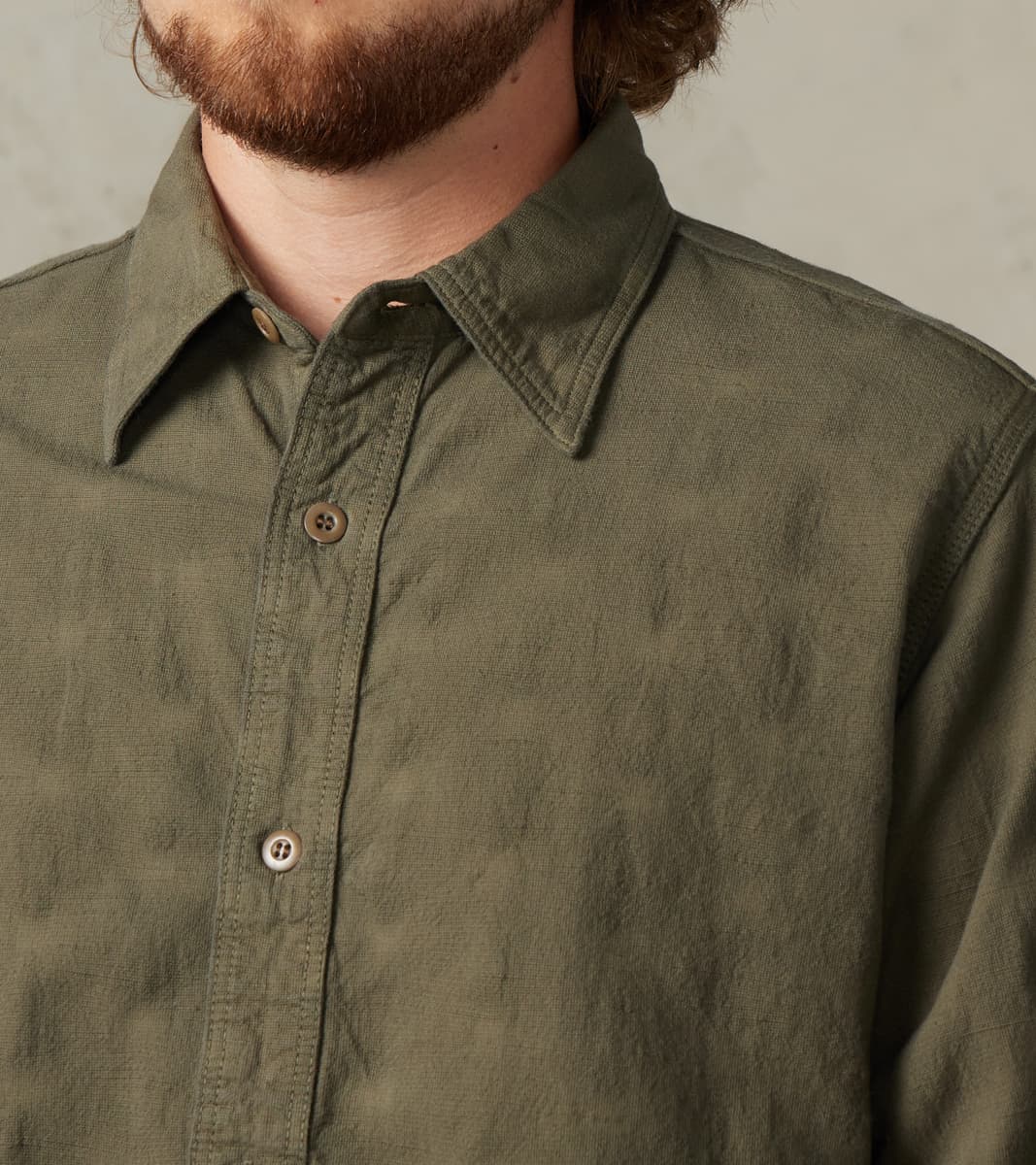 SSS25-ATW Olive Tropical Weather Dobby Shirt