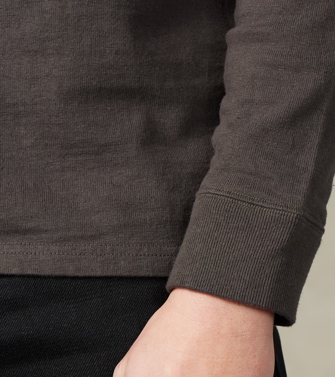 SJSLT-SC01 Japanese Cotton Long Sleeve T-Shirt - Kuromame