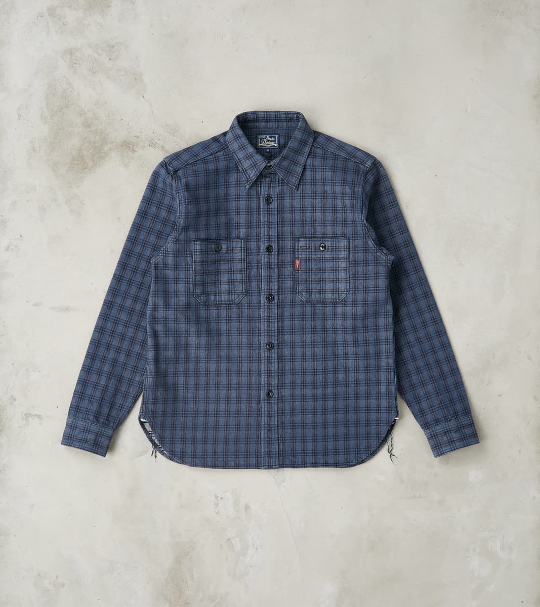 Studio D'Artisan Indigo NY Check Jacquard Workshirt – Division