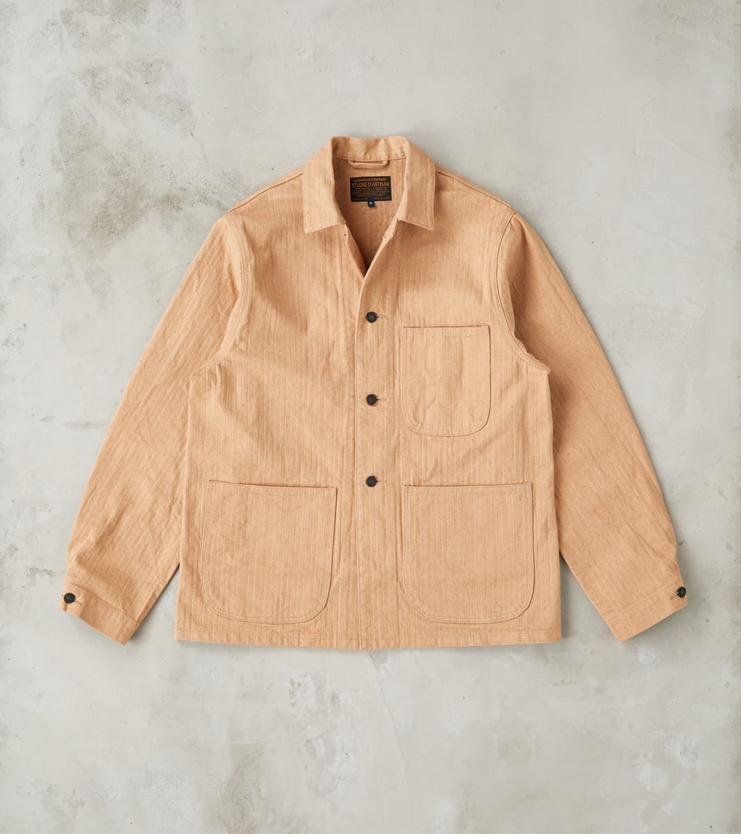 Studio D'Artisan Natural Brown Fox Cotton Military Herringbone