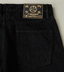 D1864 Kyoto Black Kurozome Relaxed Tapered