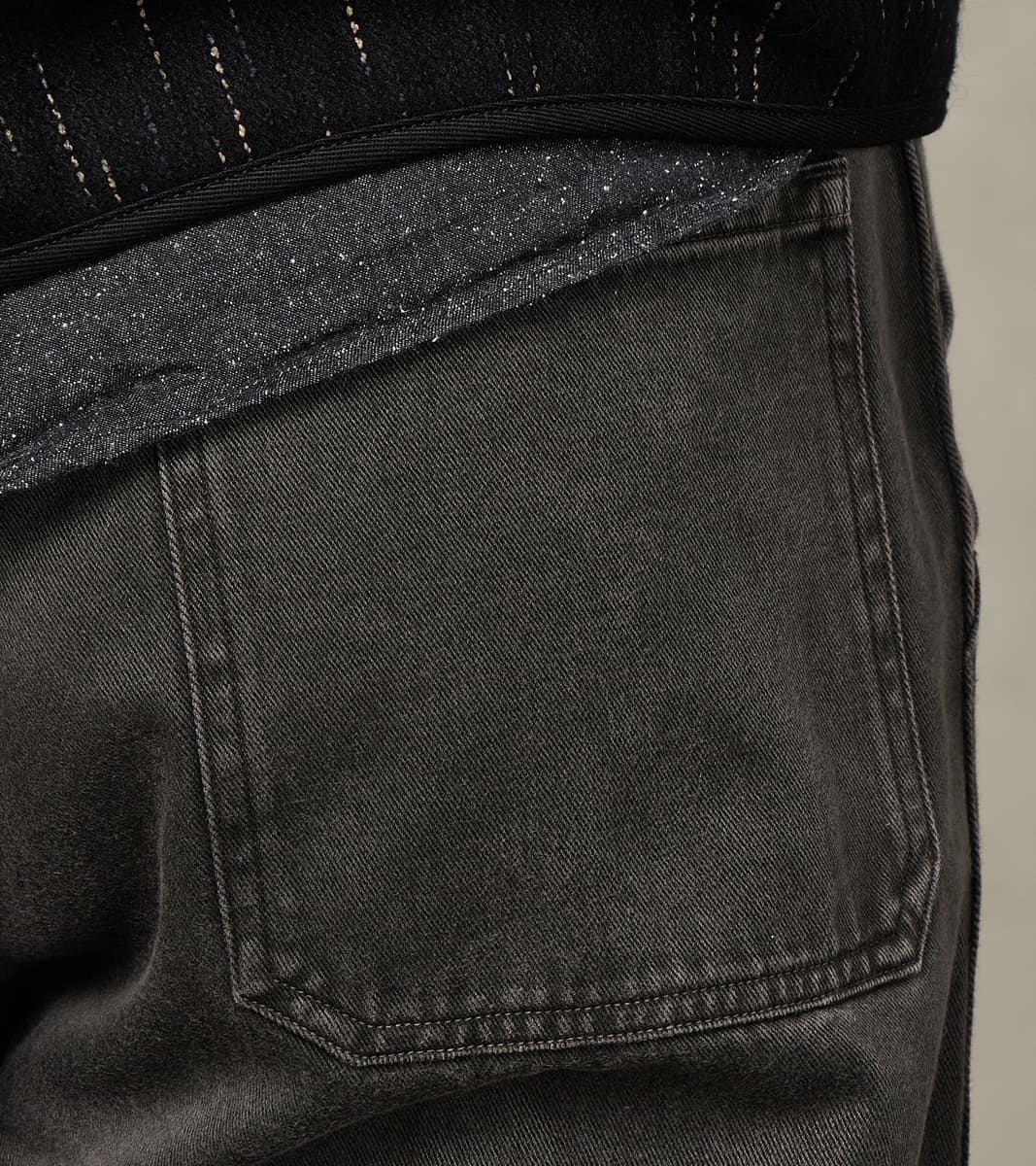 Lot. 223 British Work Trousers - Chino Cloth - Sumi Dyed Charcoal