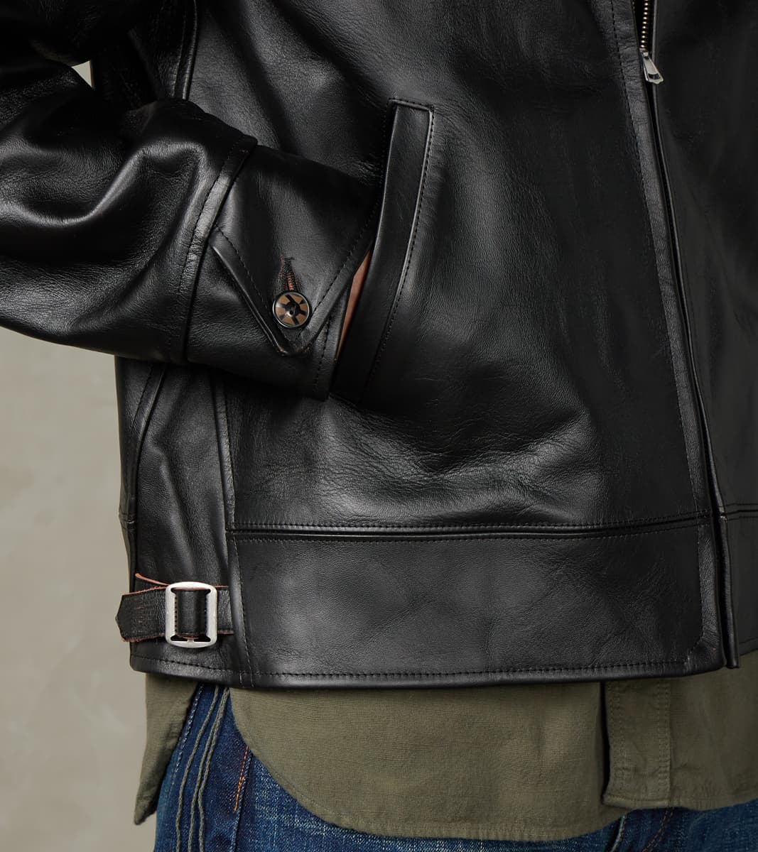 Lot. 802 Cossack Leather Jacket - Veg-Tan Horsehide - Black