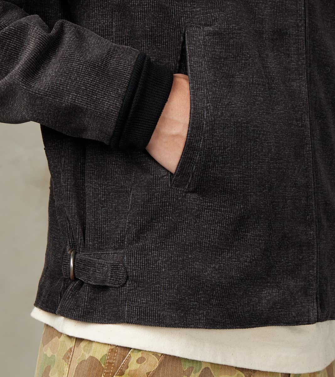 Lot. 322 Sports Jacket - Tweeduroy - Melange Charcoal