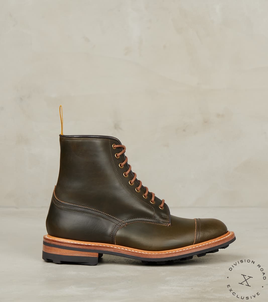 Tricker's x Division Road Churchill Boot - 4497 - Ridgeway - Horween Dark Forest …