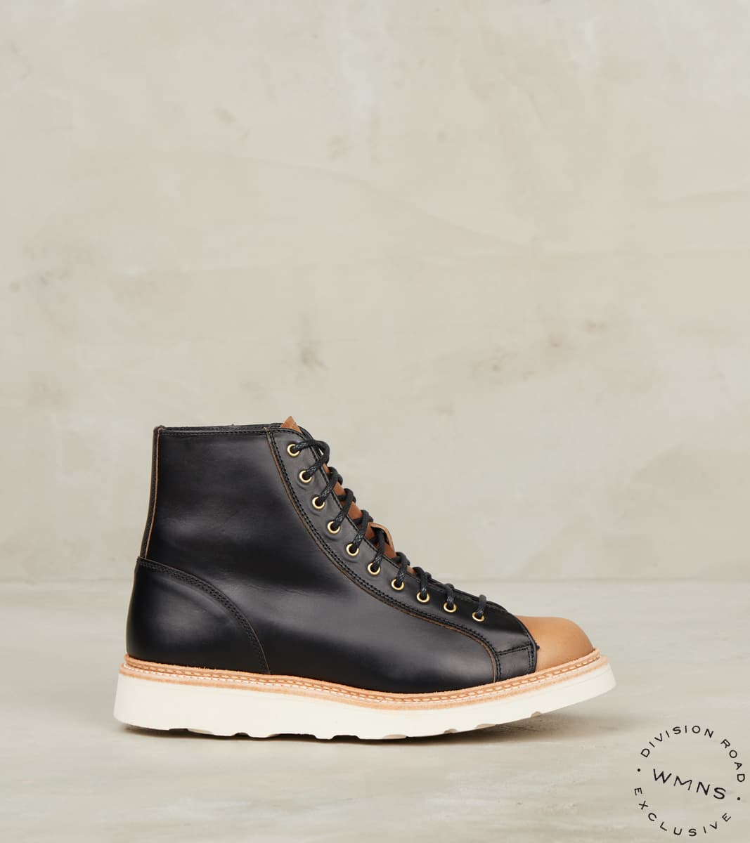 Tricker's x Division Road WMNs Super Monkey Boot - Horween Black & Natural CXL