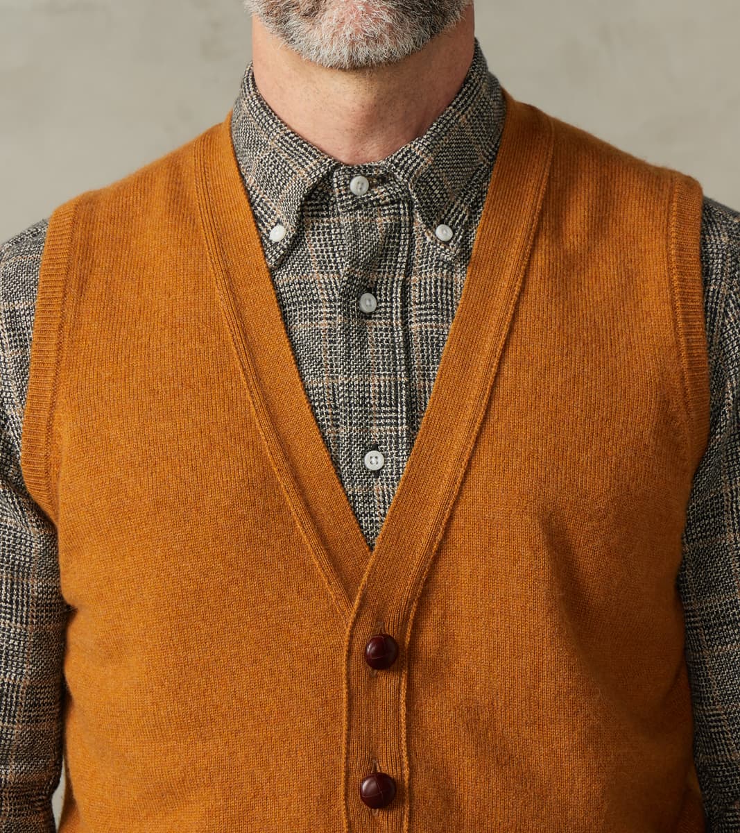 Oxford Camelhair Vest - Ochre