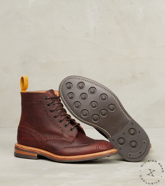 Tricker's x DR Stow Boot - 2298 - Dainite - CF Stead Bordeaux Oiled