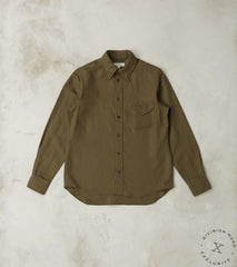 American Camp Shirt - Dust Japanese Cotton Linen Slub Twill