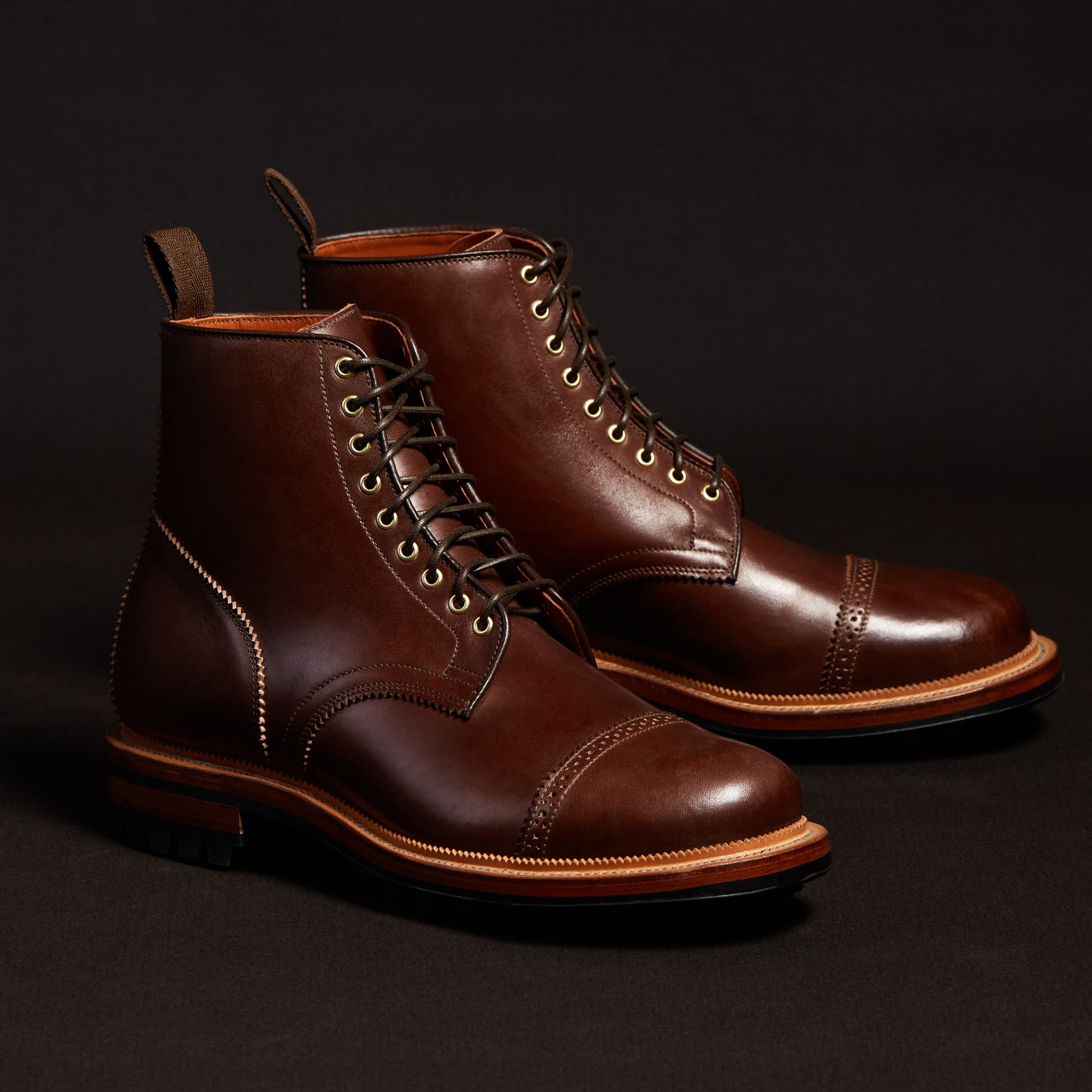 Viberg x DR Shelby Sharp Brogue Boot - 2055 - Commando - Maryam Toscanello  Vachetta Horsebutt – Division Road, Inc.