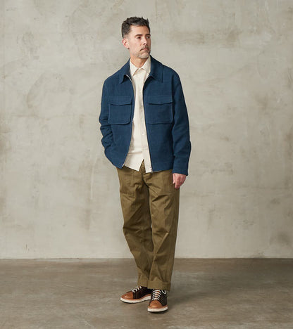 Belgium Linen & Wool Student Jacket - Prussian Blue