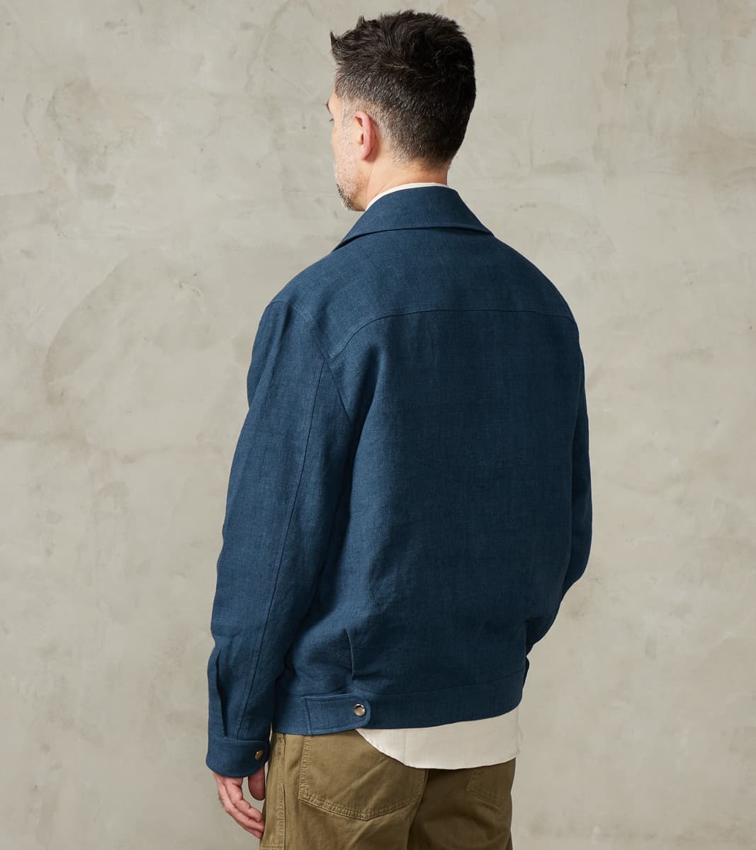 De Bonne Facture Belgium Linen & Wool Student Jacket - Prussian