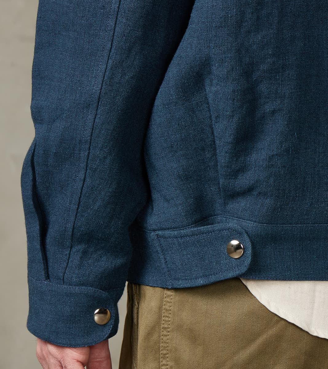 De Bonne Facture Belgium Linen & Wool Student Jacket - Prussian
