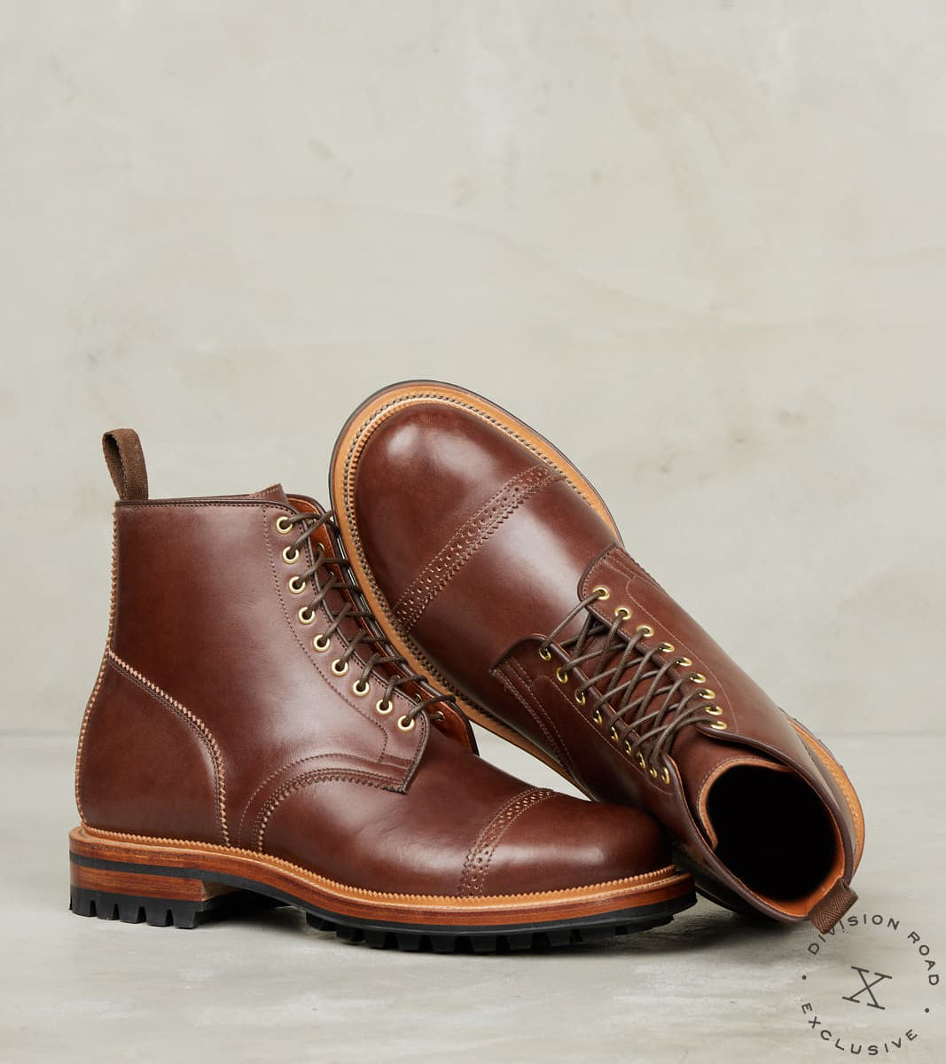 Shelby Sharp Brogue Boot - 2055 - Commando - Maryam Toscanello Vachetta Horsebutt