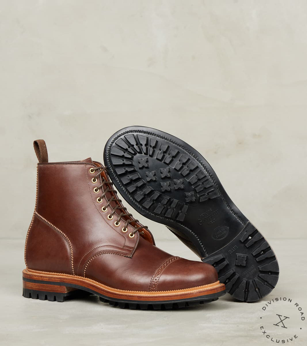 Shelby Sharp Brogue Boot - 2055 - Commando - Maryam Toscanello Vachetta Horsebutt